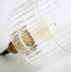 Handblown Glass Pendant Light, Brass