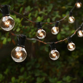 G40 Festoon String Lights, IP44, 2200K, Connectable, 9–15m