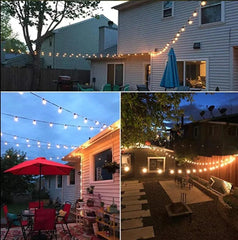G40 Festoon String Lights, IP44, 2200K, Connectable, 9–15m