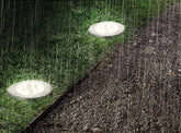 Solar LED Garden Ground Lamp Stainless Steel ABS 8 LED