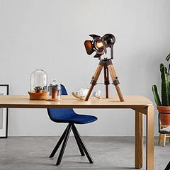 Cinema Industrial XS Floor Lamp 70 cm Metal Wood E27