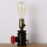 Industrial Valve Pipework Desk Lamp Metal E27 Hand-Assembled