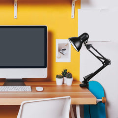 Articulated Industrial Desk Lamp Adjustable Arm Clamp Base E27 Max 40W