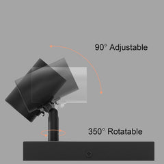 Industrial Wall Light Matt Black Iron E27 350° Spotlight — Set of 2