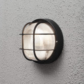 Industrial Porthole Wall Light ABS Striated Glass E27 Max 60W