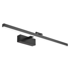Industrial Bathroom Wall Light LED IP44 180° Matte Black — 60 cm 18W or 80 cm 24W