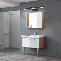 Industrial Bathroom Wall Light LED IP44 180° Matte Black — 60 cm 18W or 80 cm 24W