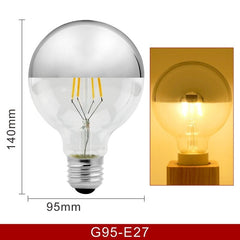 E27 G95 Globe LED Bulb 4W Warm White — White Glass, 50,000h