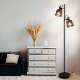 Retro Industrial Floor Lamp — Two Rotating Shades, Metal, 161 cm