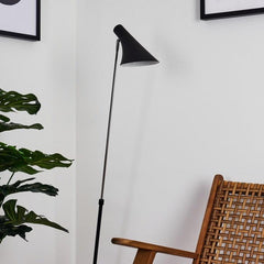 Industrial Design Floor Lamp Black Thermolacquered Metal E27 160 cm