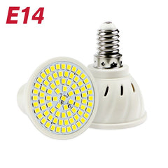 Pack of 10 LED Bulbs — E27, E14 or GU10 — 48, 60 or 80 LEDs