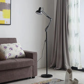 Coloured Industrial Floor Lamp — Adjustable Arm, Metal, 5 Colours