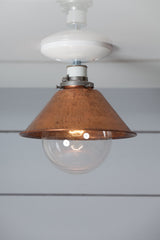 Copper Cone Ceiling Light Metal Shade E27 Ø20cm × H15cm