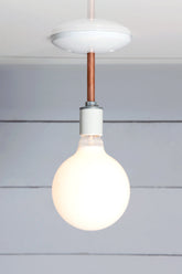 Copper Pipe Ceiling & Wall Light E27 Black or White Socket