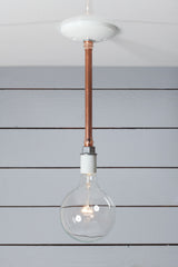 Copper Pipe Drop Pendant Light, Adjustable Length