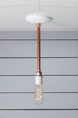 Copper Pipe Drop Pendant Light, Adjustable Length