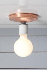 Copper Ceiling & Wall Light Bare Bulb E27 Ø13cm