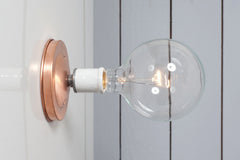 Copper Wall & Ceiling Light Bare Bulb E27 H13cm