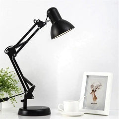 Industrial Desk Lamp Black Adjustable Cylindrical Shade E27