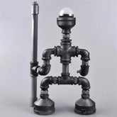 Industrial Pipe Table Lamp E27 Steel Grey