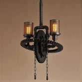 Industrial Gear Wheel Pendant Light Forged Steel E27 — 2 or 4 Arms