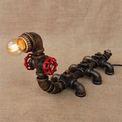 Industrial Wire Frame Table Lamp Bronze E27 60W