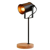 Vintage Industrial Table Lamp Aged Black Red Valve Grey Base E27