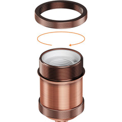Bronze Desk Lamp Aluminium Body E27 Max 40W On/Off Switch
