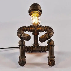 Industrial Design Table Lamp Grey Metal E27