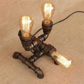 Industrial Pipe Table Lamp Bronze E27