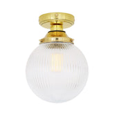 IP44 Globe Ceiling Light Brass E27 Bathroom-Safe 7 Finishes