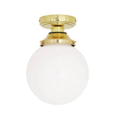 IP44 Globe Ceiling Light Brass E27 Bathroom-Safe 7 Finishes