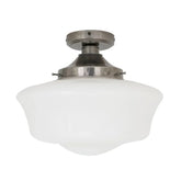 IP44 Schoolhouse Ceiling Light Brass E27 Bathroom-Safe 7 Finishes