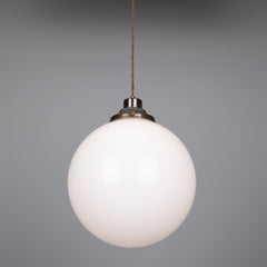 Opal Glass Globe Pendant Light, 20–30cm, 6 Finishes