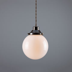 Opal Glass Globe Pendant Light, 20–30cm, 6 Finishes