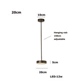 Marble & Metal Pendant Light LED IP65 — Gold & Black, S to XL