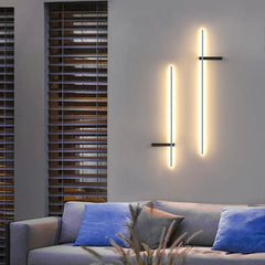 Linea — Black LED Wall Bar, IP65, Motion Sensor