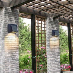 Outdoor Wall Light Aluminium Black IP65 Motion Sensor 3W 3000K