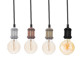 Small Industrial Pendant Light Iron E27 Brass Copper Silver Black
