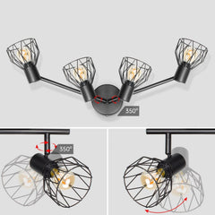 4-Spot Industrial Ceiling Light