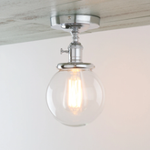 Vintage Glass Globe Ceiling Light E27 40W 4 Finishes