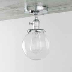 Vintage Glass Globe Ceiling Light E27 40W 4 Finishes