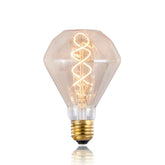 Diamond Spiral Filament LED Bulb E27 4W 2700K Vintage