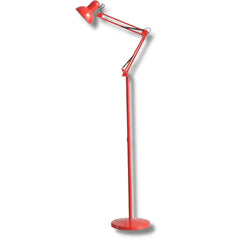 Coloured Industrial Floor Lamp — Adjustable Arm, Metal, 5 Colours