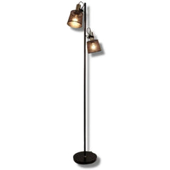 Retro Industrial Floor Lamp — Two Rotating Shades, Metal, 161 cm