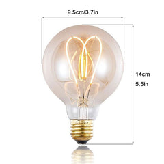 E27 Vintage Globe LED Filament Bulb 4W — 2700K Extra Warm White