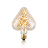 Heart Spiral Filament LED Bulb E27 4W Vintage Edison
