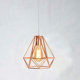 Copper Cage Pendant Light E27 40W — H21.5cm W20cm, 100cm Cable