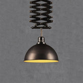 Adjustable Industrial Pendant Light Metal Shade E27 Black