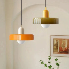 Nordic Retro Blown Glass Pendant Light E27 — 15 Colours